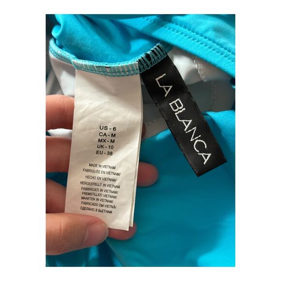 La Blanca Tummy control Island Goddess One shoulder bathing suit size 6 - Picture 5 of 7